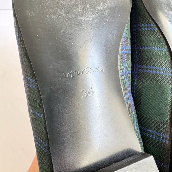 & Other Stories Plaid Loafers Equestrian Buckle Preppy Old Money Womens 6.5 - Picture 8 of 10